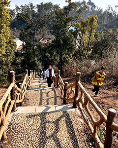 up to the third hill