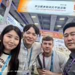 BUVA team with international buyers at the 140th Canton Fair booth